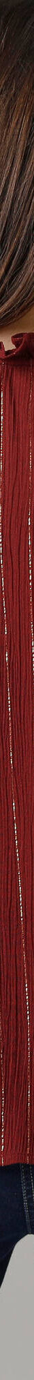 Blouse smockée en crépon, fils brillants (bordeaux) Blouse smockée en crépon, fils brillants (bordeaux)